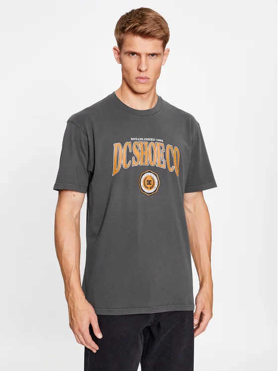 Camiseta de hombre  DC manga corta Tuition Ref ADYZT05273 ( ktew ) Gris oscuro y marrón